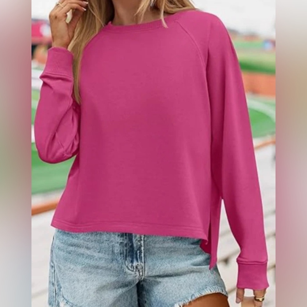 ZESICA Women’s Pink Crewneck Sweatshirt Size Medium NWT | Long Sleeve Pullover